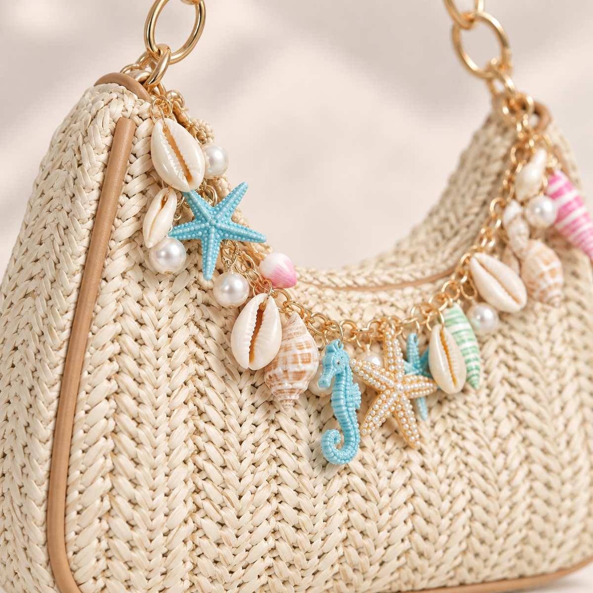 STRAFISH STRAW WOVEN HANDBAG
